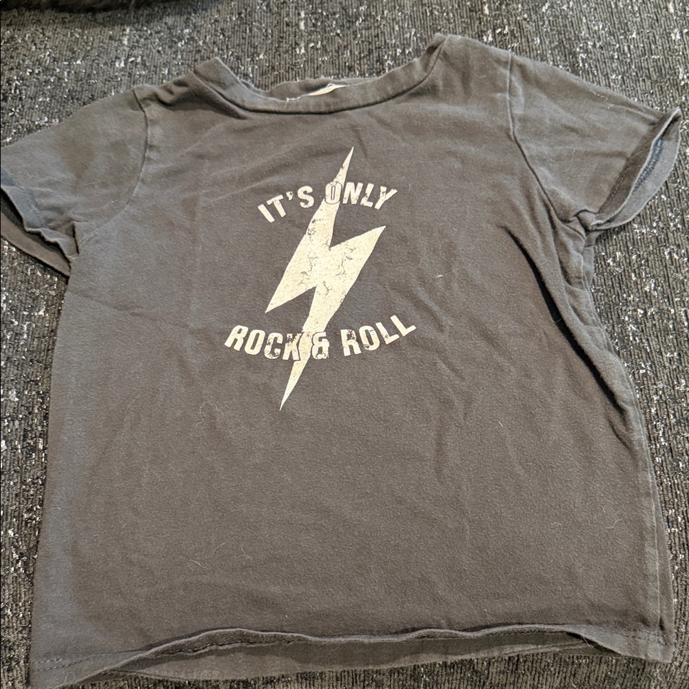 Kids Charcoal Rock & Roll Lightning Tee